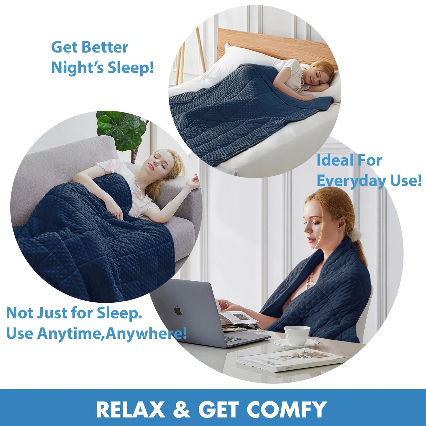 Thick All Season Bed Blankets Soft Minky