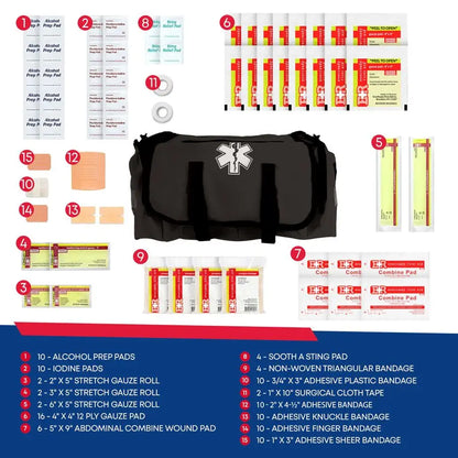 Responder Trauma First Aid Kit Bag Fully Stocked