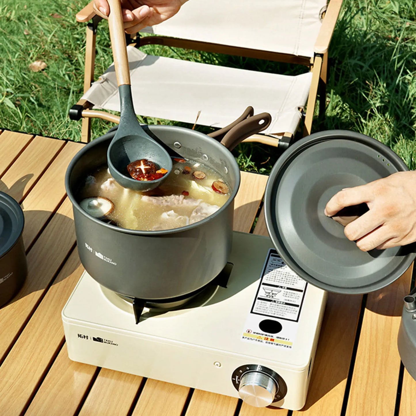 3Pcs Camping Cooking Set Camping Pots and Pans