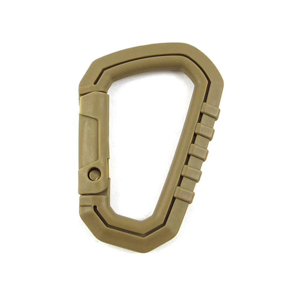 D-shape Camping Carabiners Reusable Snap Type Keychain