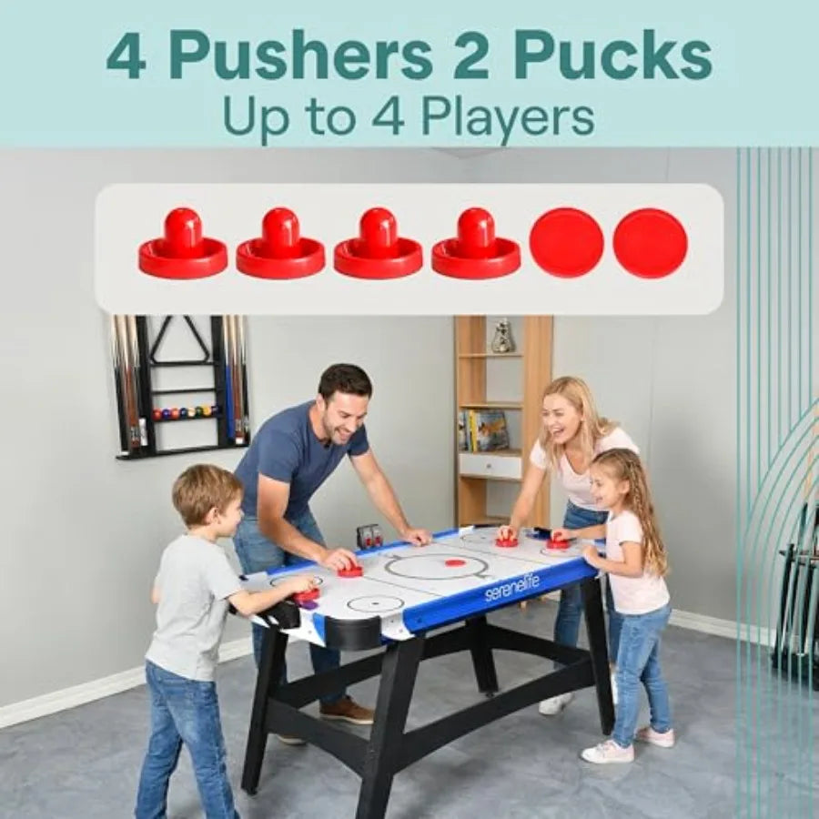 58in Powered Air Hockey Table with 700mA 12V 2X Powerful Motors