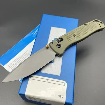 Folding BM 535 Blue/khaki Handle EDC Knife l