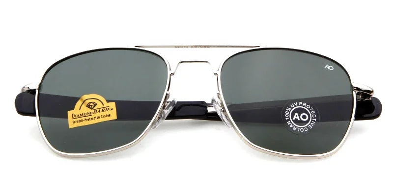 Retro Green AO Pilot Sunglasses Luxury Brand Designer