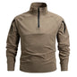 Men's Summer Work Shirt 1/4 Zipper Long Sleeve