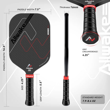 sport Pickleball Paddle Koolstofvezel Pickleball Raqueta