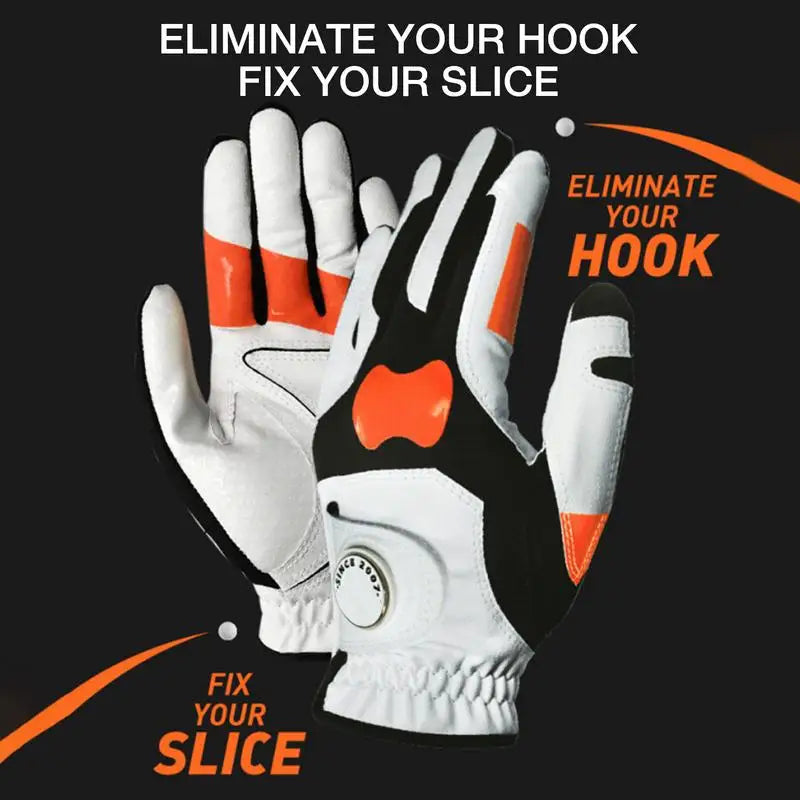 Left Hand Golf Gloves Grip Trainer Reduce Golf Hook Ball