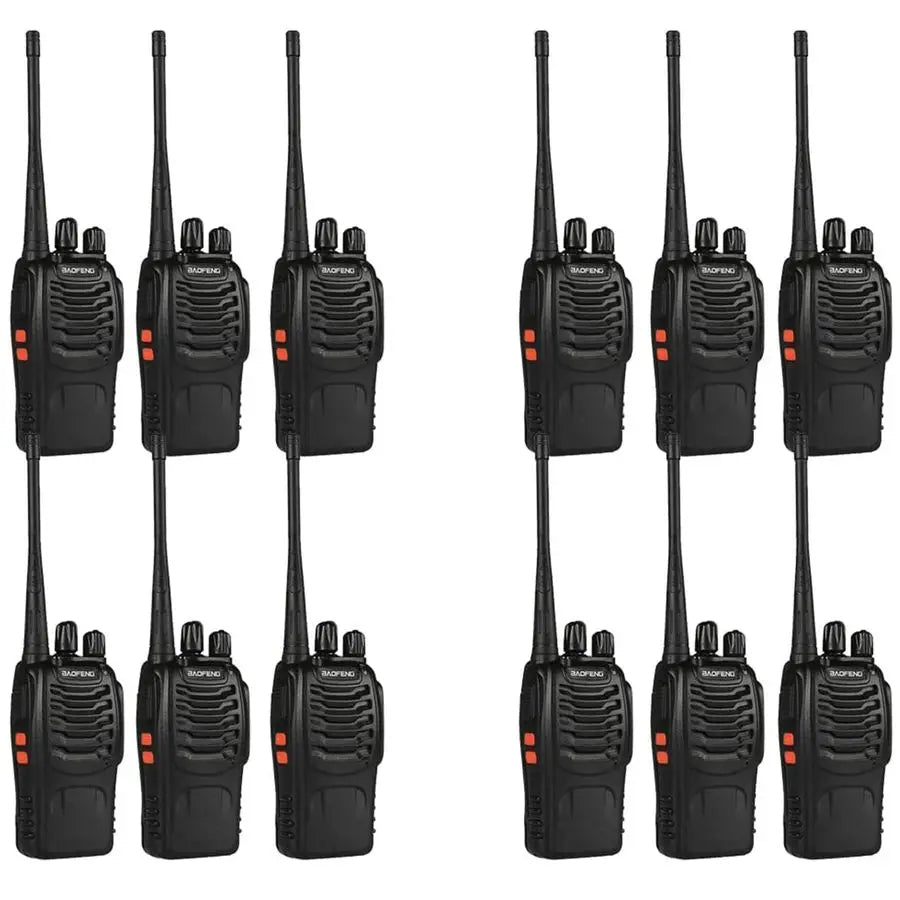 Baofeng Bf888S Long Range TwoWay Radios Rechargeable Earpiece Mic,