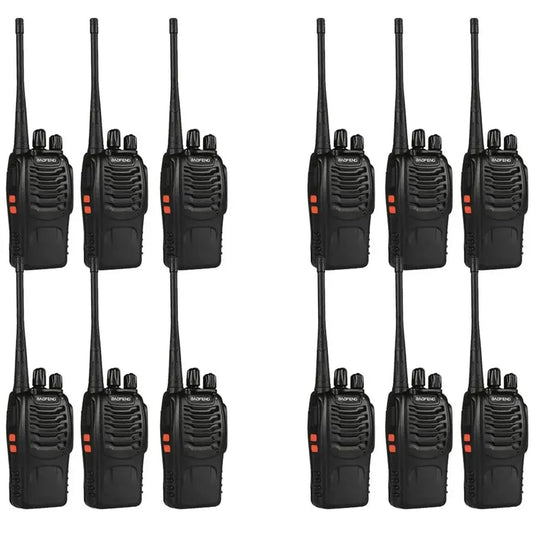 Baofeng Bf888S Long Range TwoWay Radios Rechargeable Earpiece Mic,