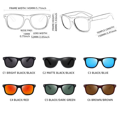 Classic Square Polarized Sunglasses