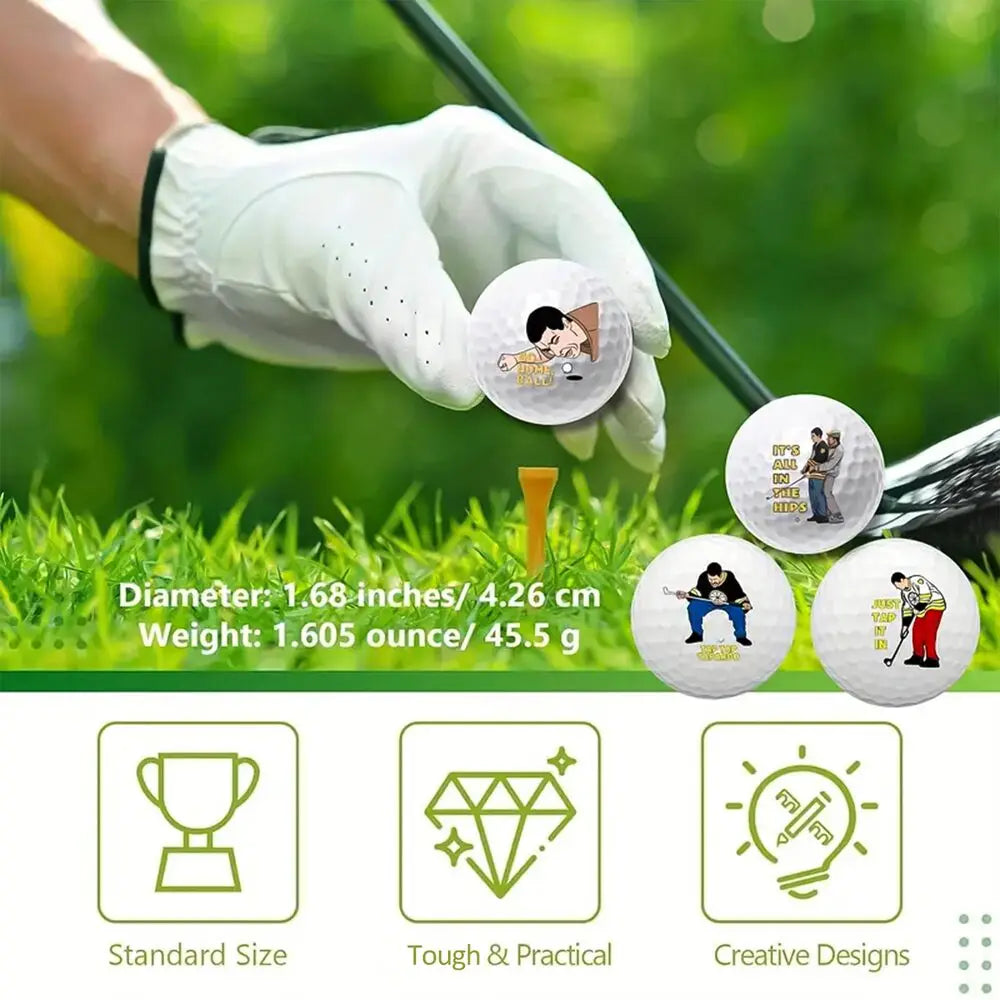 4 Counts Funny Golf Balls