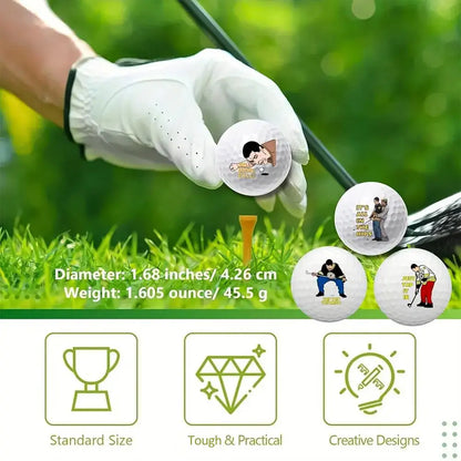 4 Counts Funny Golf Balls