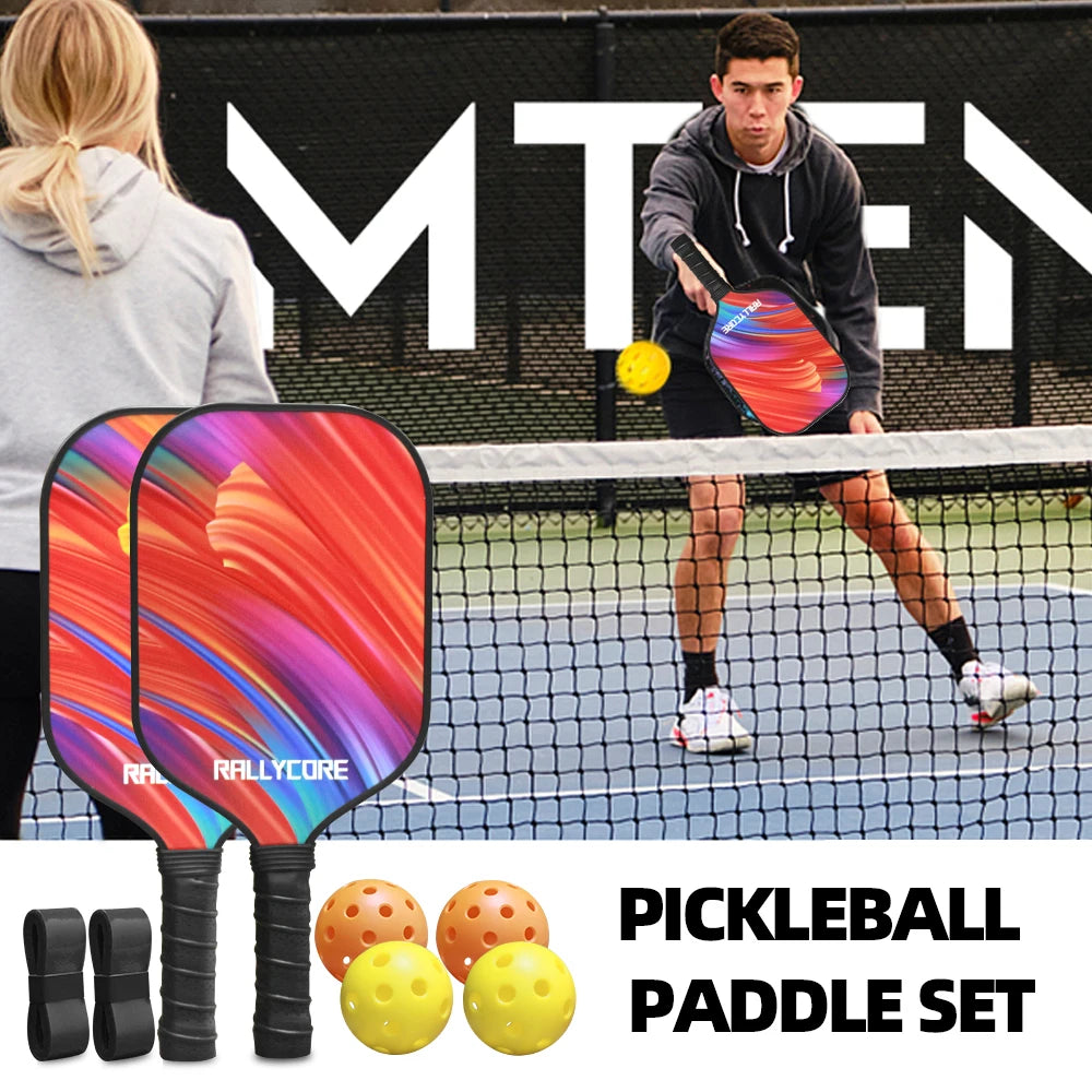 Pickleball Paddles 2 Paddles, Balls and Pickleball Bag,