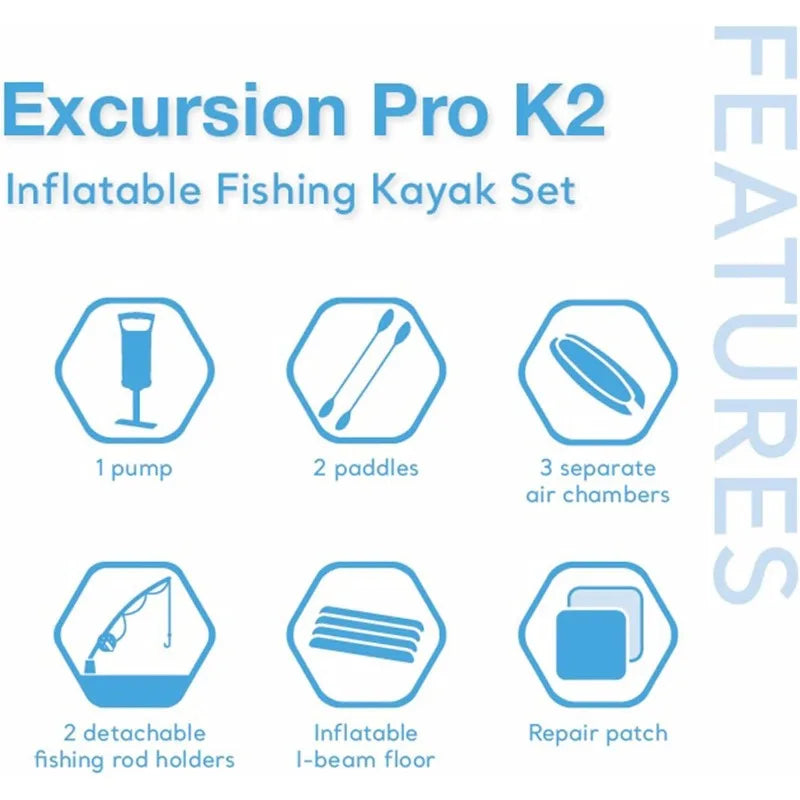 Intex 68309EP Excursion Pro K2 Inflatable Kayak