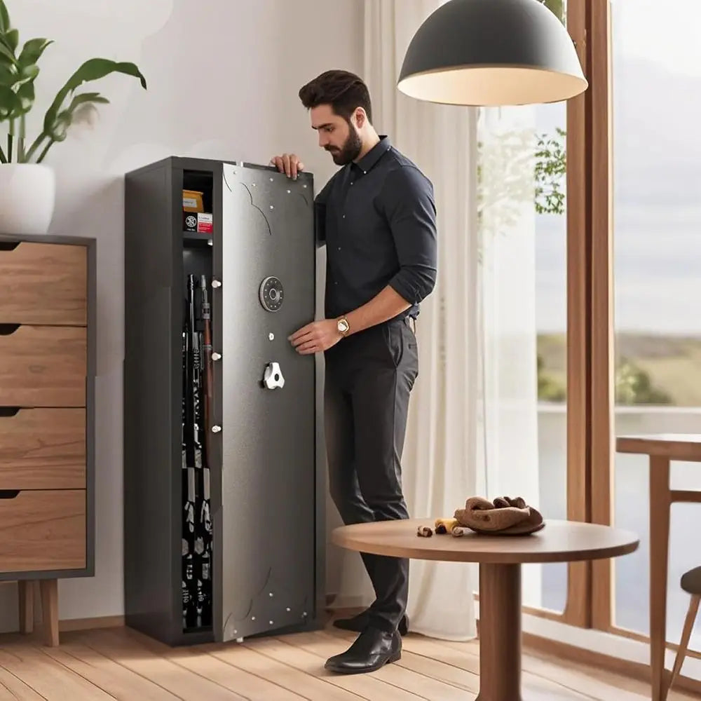 Home Large Gun Safe with Adjustable Racks