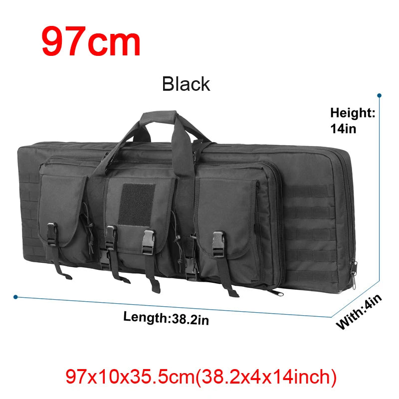 LQARMY 32 38 42 48 inch Tactical Double Rifle Case