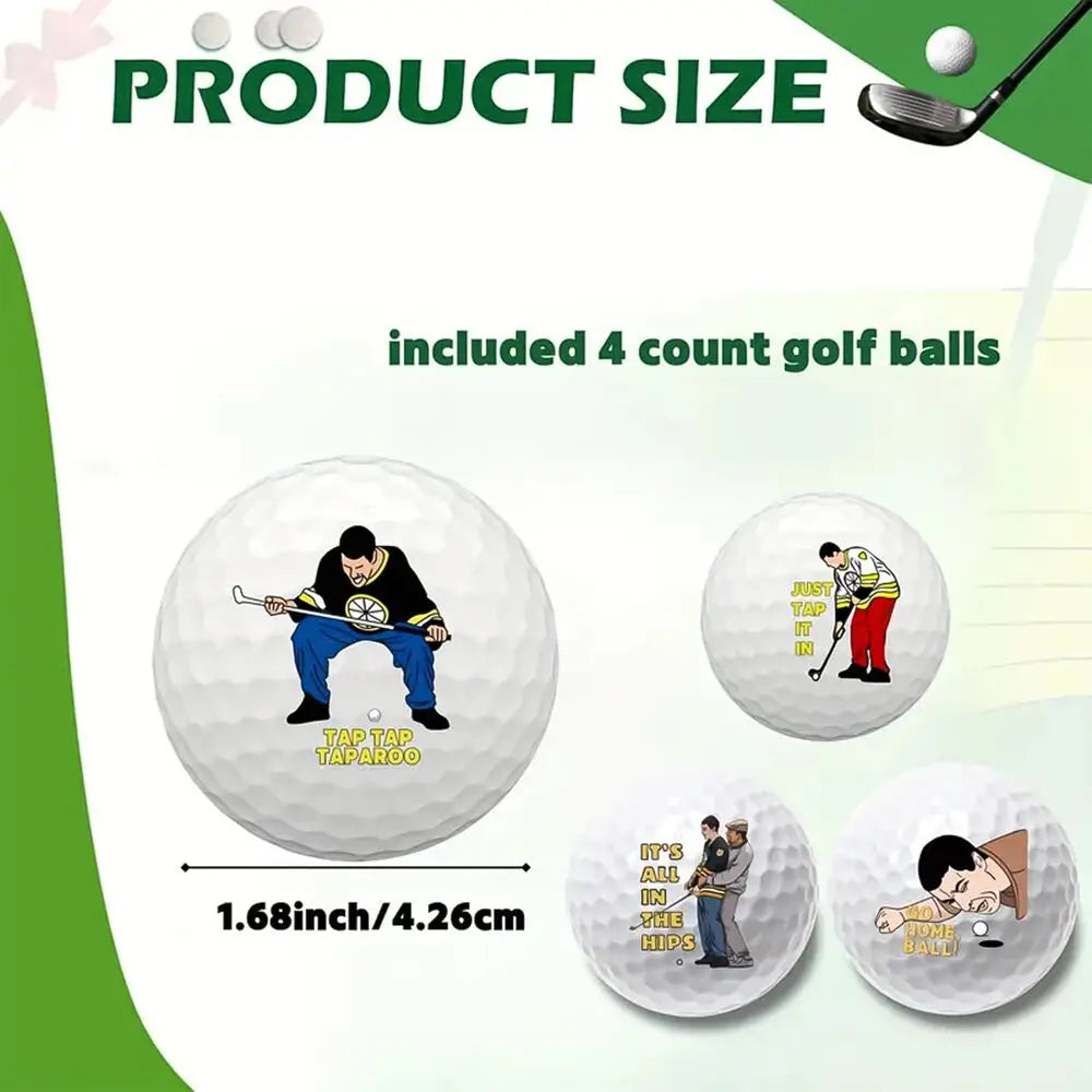 4 Counts Funny Golf Balls