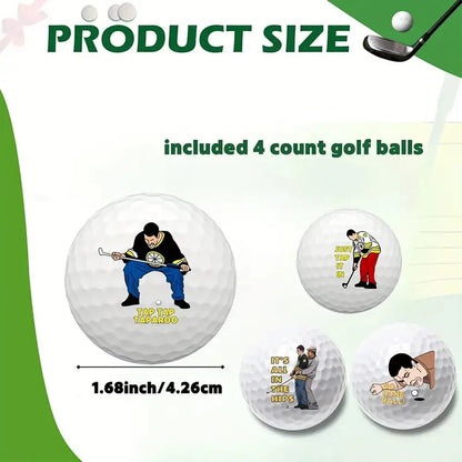 4 Counts Funny Golf Balls