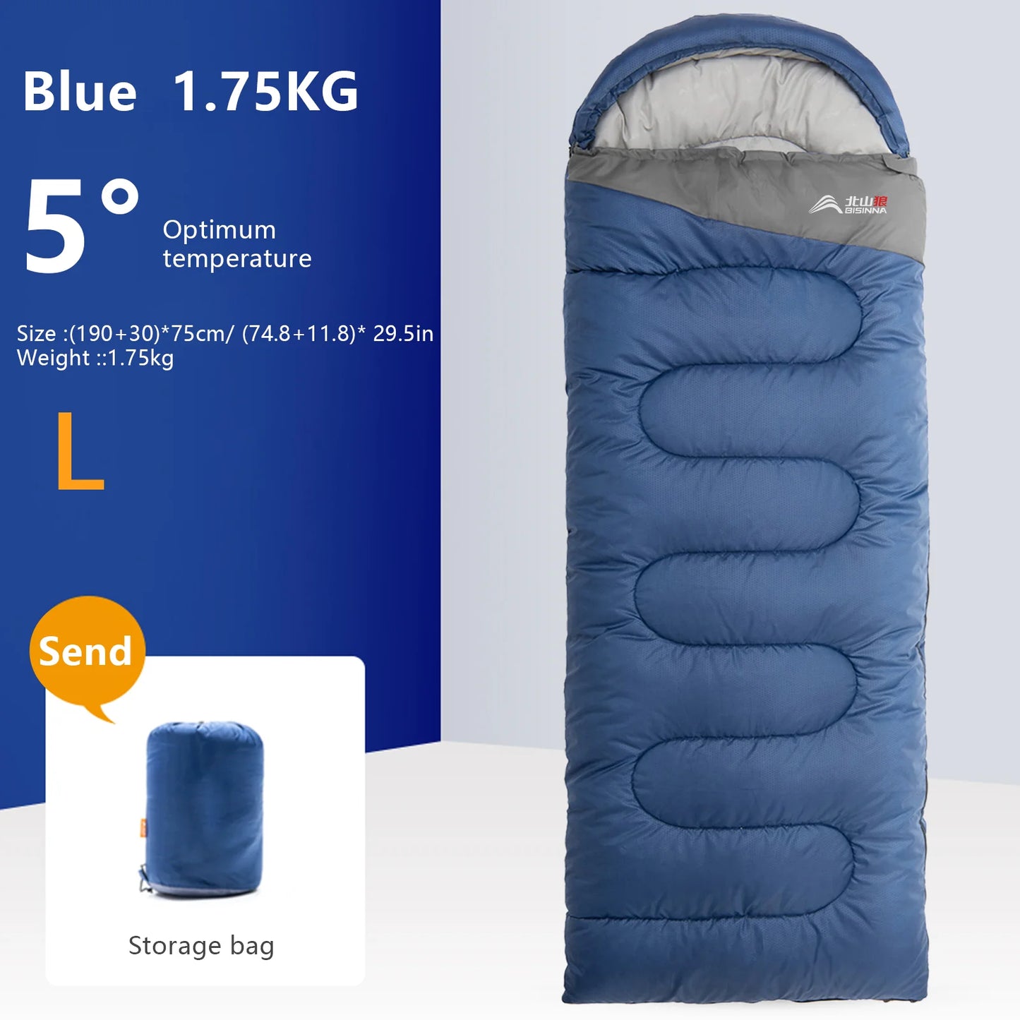 BISINNA Camping Sleeping Bag Ultralight Waterproof