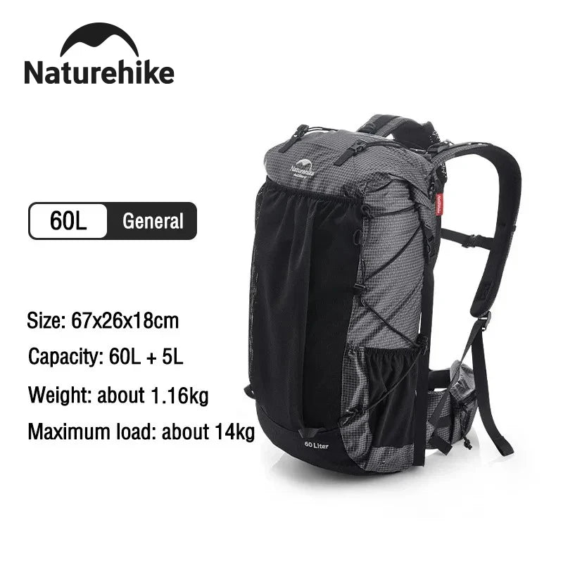 Outdoor Mountain Backpack 60+5L Waterproof