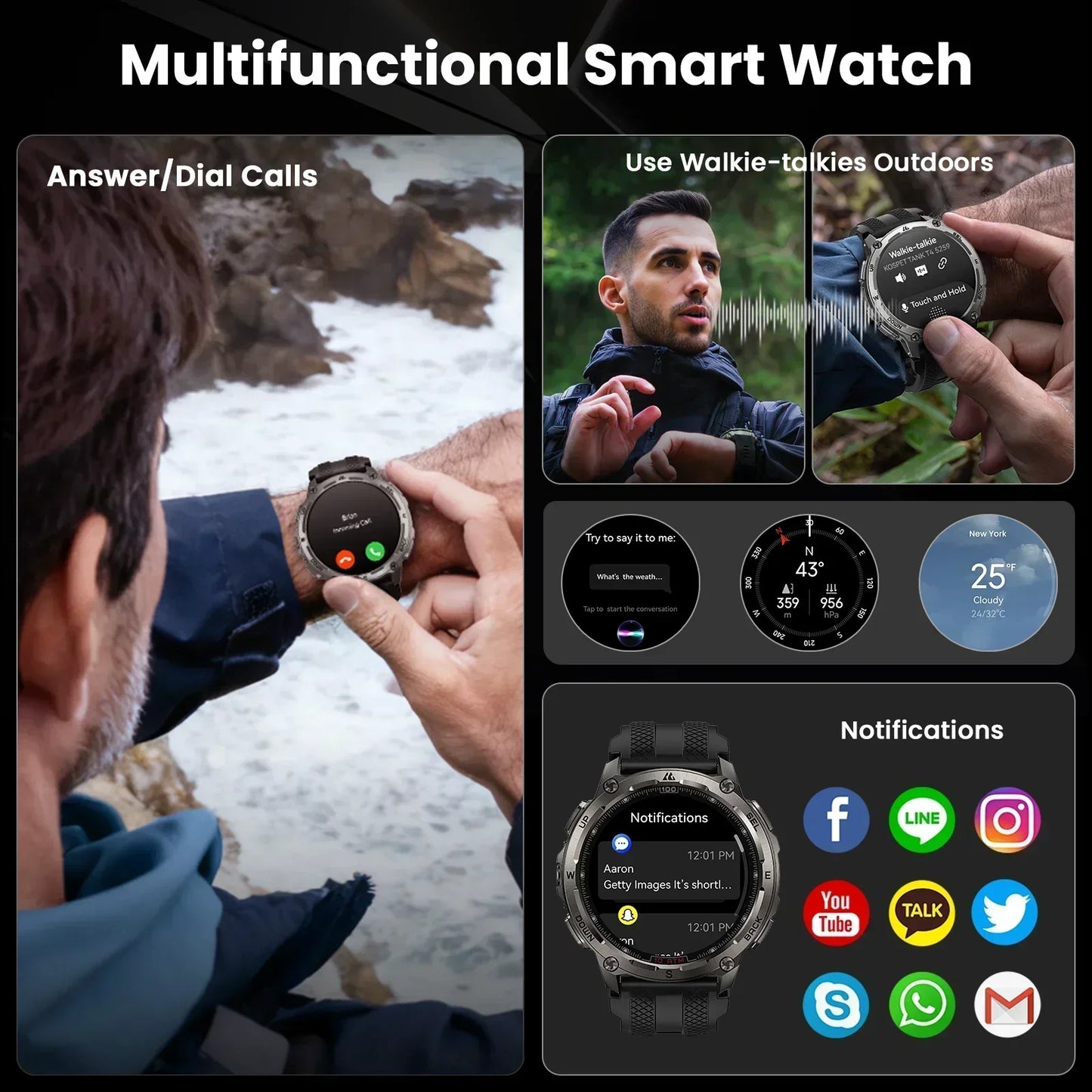 KOSPET Tank T4 Smart Watch for Men