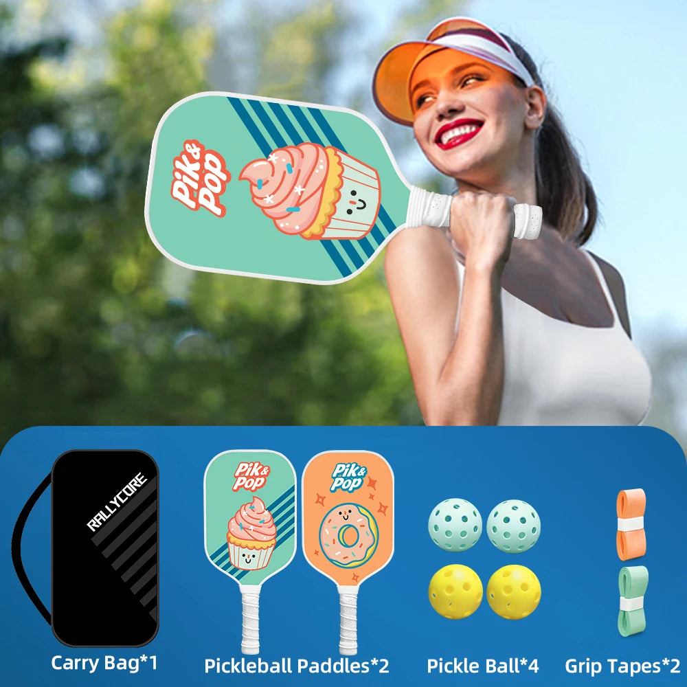 Pickleball Complete Kit with 2 Paddles, Balls, & Carry Bag.