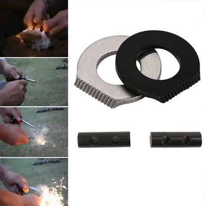 Outdoor Flint Scraper Stainless Steel Fire Starter