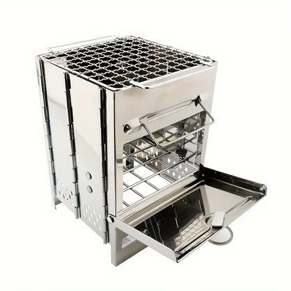 Portable Stainless Steel Firewood Stove For Camping,