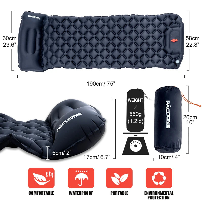 Outdoor Camping Sleeping Pad Inflatable Mattress