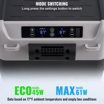 SucceBuy 40/50/58L Portable Car Refrigerator 12VoltCar