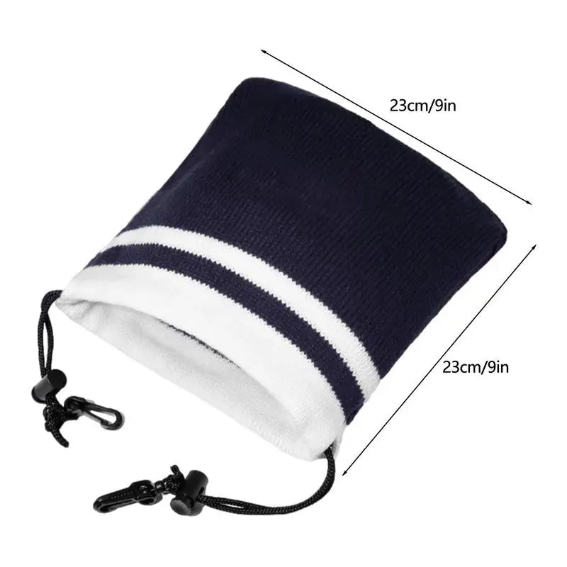 Knitted Head Covers For Golf Clubs Embroidered Drawstring