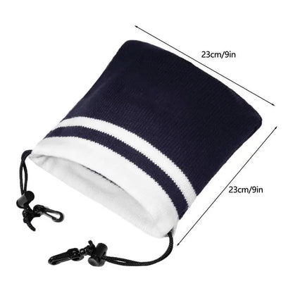 Knitted Head Covers For Golf Clubs Embroidered Drawstring