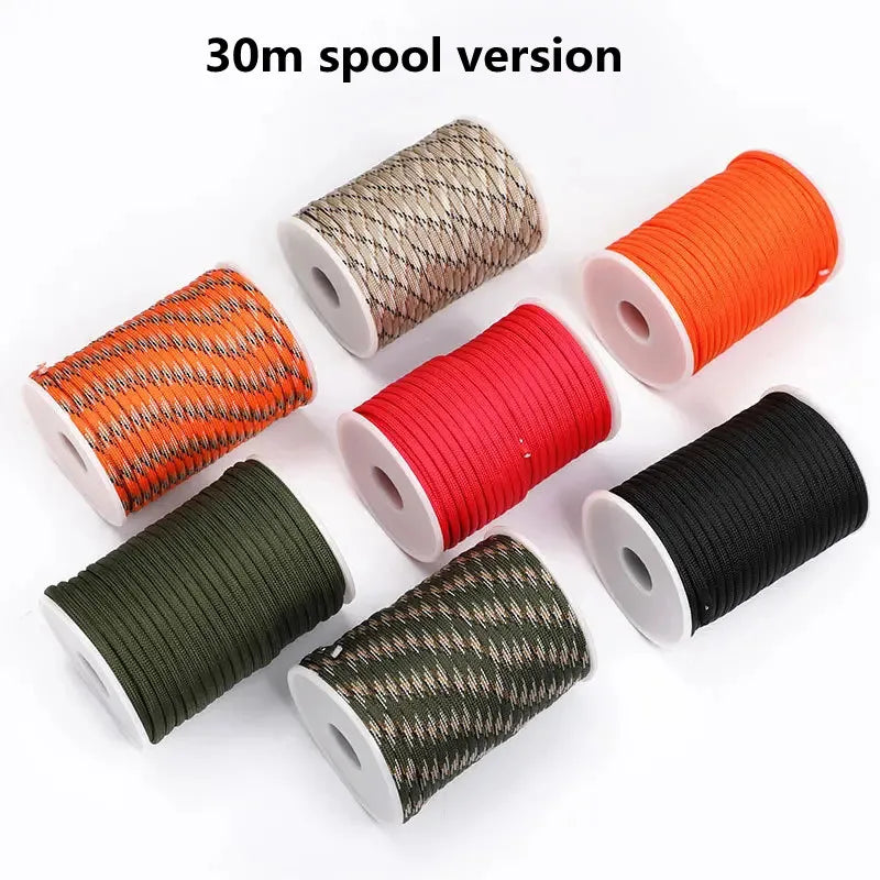 5M/15M/30M 7-Core 550 Paracord Camping survival Rope kit