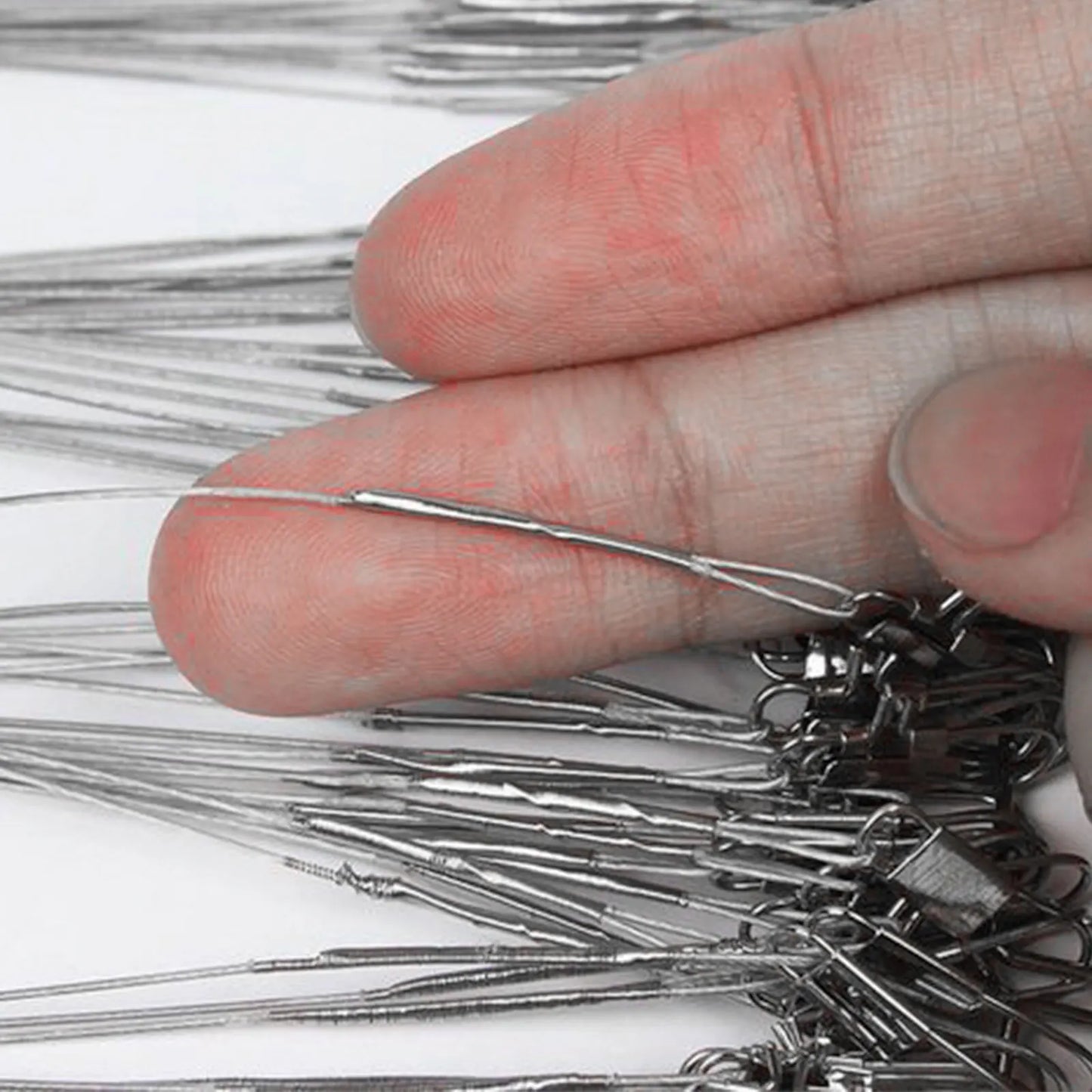 100pcs Stainless Steel Trace Wire Leader Fishing