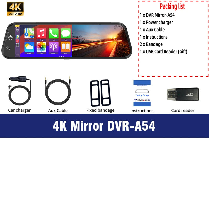 4K Rear View Dash Camera
