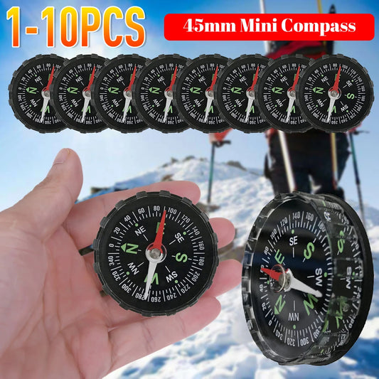 10-1PCS Mini Compass 45MM Portable