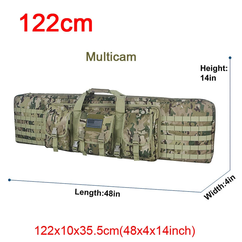 LQARMY 32 38 42 48 inch Tactical Double Rifle Case