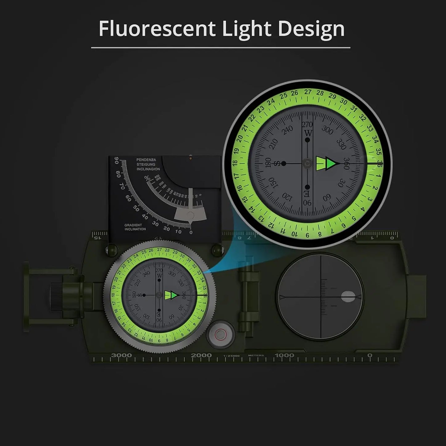 Sighting Compass for Camping Navigation,