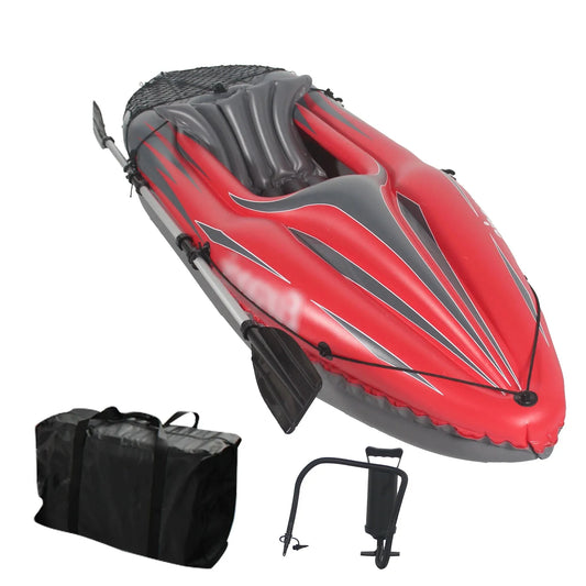 Inflatable Kayak Fishing Boat 1 Person Adult Canoe