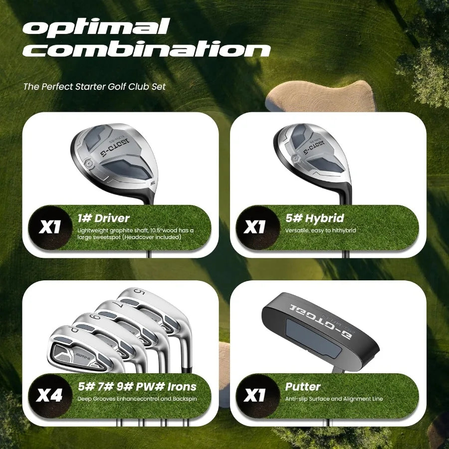 9 Pieces Golf Clubs Set for Men -