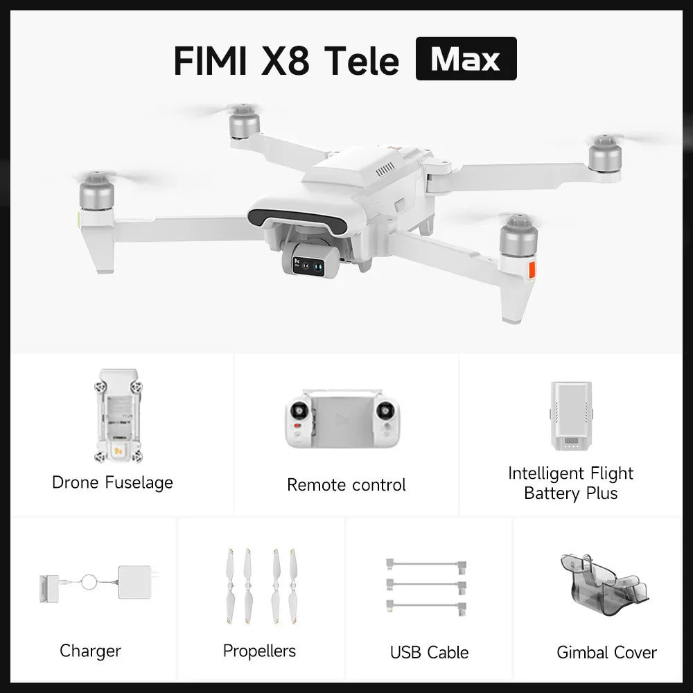 TELE MAX Drone 4K Professional HDR 48MP 3-Axis Gimbal Camera Drone