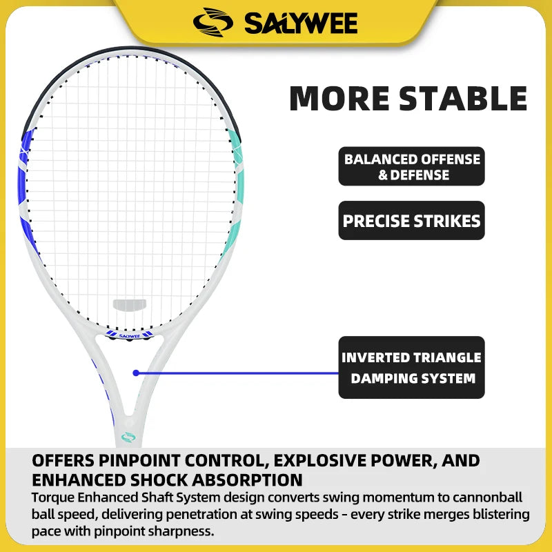 BaboBee SY1118, 100% Full Carbon Fiber Tennis Racket 60lbs