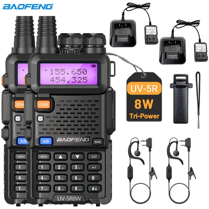 1/2/4 PCS Baofeng UV-5R 8W Walkie Talkie Ham Radio