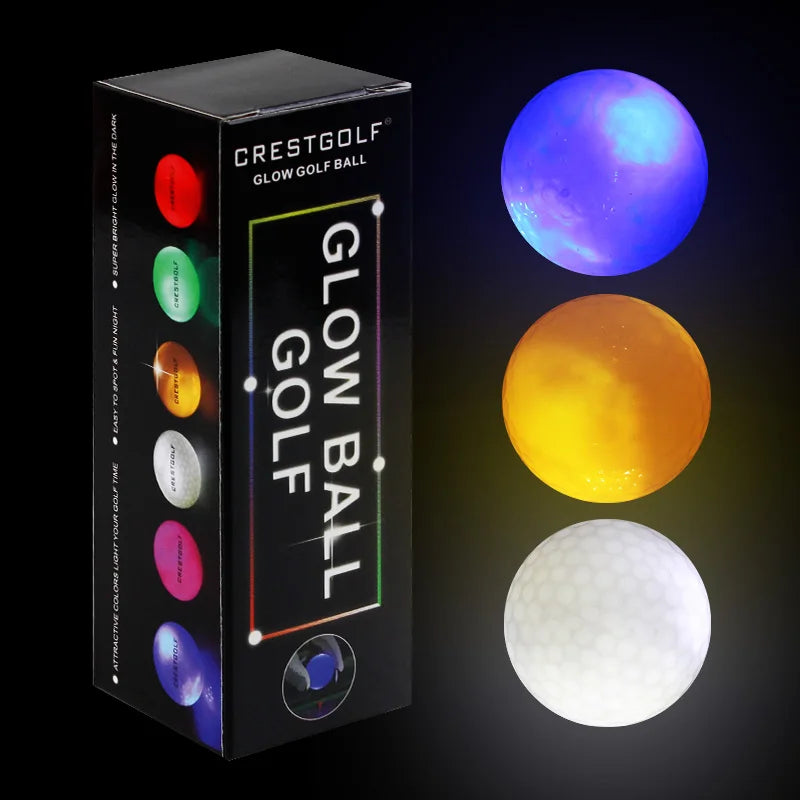Crestgolf Golf Ball with Logo 3pcs/6pcs/10pcs/30pcs/Pack Night Glow Light Glow LED