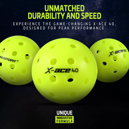 Pickleballs-40 Hole Outdoor Balls Crack-Resistant