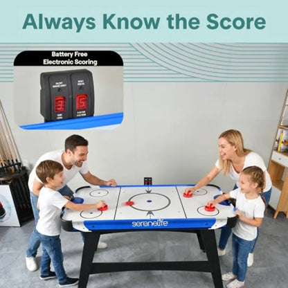 58in Powered Air Hockey Table with 700mA 12V 2X Powerful Motors