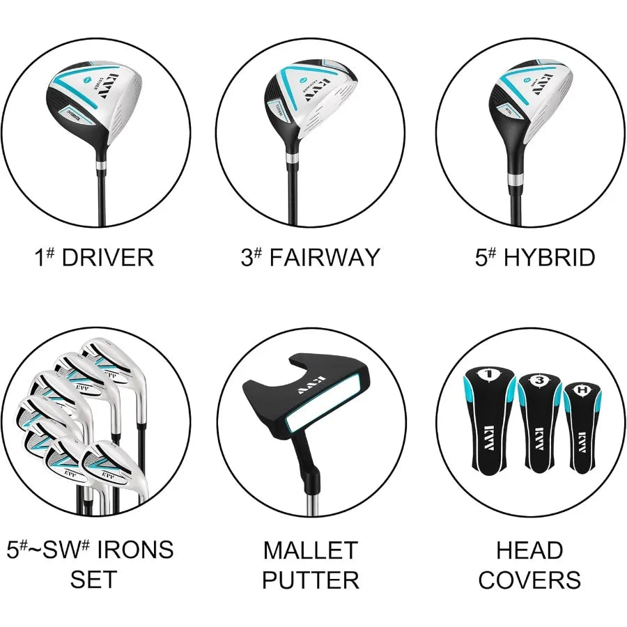 Premium Right Hand Golf Club Set 11-Piece Set for Women