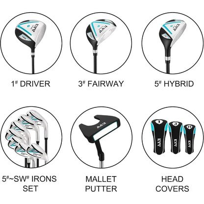Premium Right Hand Golf Club Set 11-Piece Set for Women