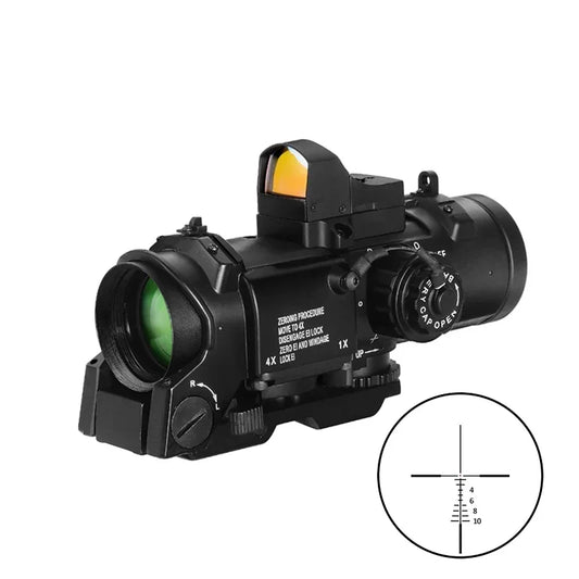 1x-4x Fixed Dual Purpose Scope With Mini Red Dot