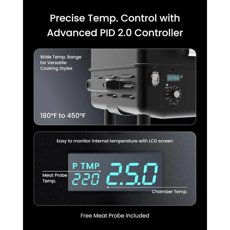 200A Table Top Wood Pellet Grill Pellet Smoker