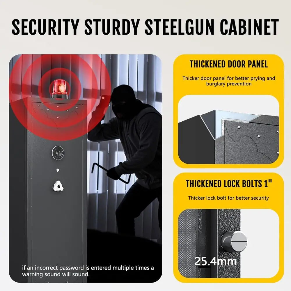 Home Large Gun Safe with Adjustable Racks